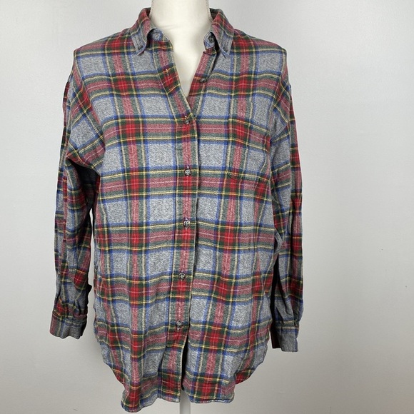 Long Sleeve Button Down  Soft  Flannel - Picture 1 of 14